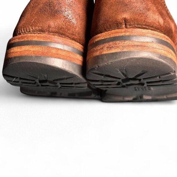 Frye George Men’s Wingtips Brown Suede Leather Boots Chukka Size 8.5 main image 8